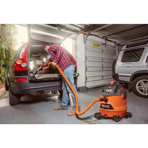 lot 23420 image: RIDGID 14 Gal. 6.0-Peak HP NXT WetDry Shop Vacuum with Fine Dust Filter, Hose Retail $119.99