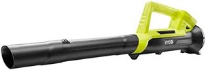 lot 23386 image: RYOBI ONE 18v 90mph 200 CFM cordless battery leaf blowersweeper (TOOL ONLY) Retail $92.88