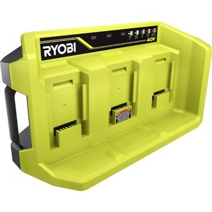 lot 23442 image: RYOBI 40V Lithium-Ion 3-Port Quick Charger -Retail $ 149.00