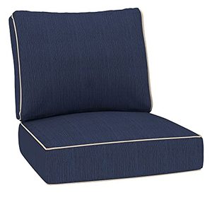 lot 26922 image: Creative Living 24x24 Outdoor Deep Seating Patio Replacement Cushions, Chair, Indigo