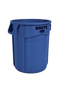 lot 26934 image: Rubbermaid Commercial Products 1779699 BRUTE Heavy-Duty Round TrashGarbage Can, 10-Gallon, Blue