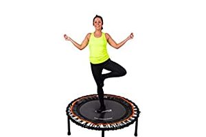lot 26942 image: FIT BOUNCE PRO USA Bungee Rebounder Ready Assembled Half Folding Silent Beautifully Designed Professional Indoor Mini Trampoline for Adults Kids DVD Workouts Storage Bag Bounce Counter