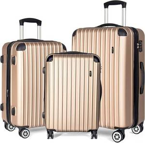 lot 26963 image: 3 PC coolife luggage set, Champagne   (Stock photo is different than actual product)