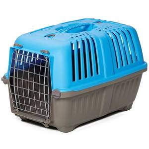 lot 27290 image: MidWest Homes For Pets Spree Hard-Sided Pet Carrier 19-Inch Ideal for Toy Breeds, Blue