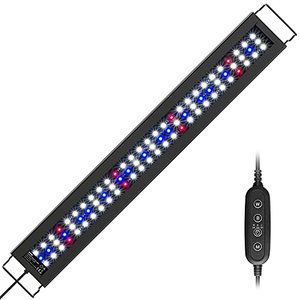 lot 27332 image: NICREW Full Spectrum Planted LED Aquarium Light, with Timer, for Freshwater Fish Tank, IP67, 24-30 Inch, 16 Watts