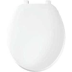 lot 27357 image: BEMIS GR70 000 Toilet Seat With Cover Plastic Round, White