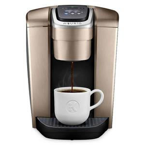 lot 28396 image: Keurig - K-Elite Single-Serve K-Cup Pod Coffee Maker, Brushed Gold