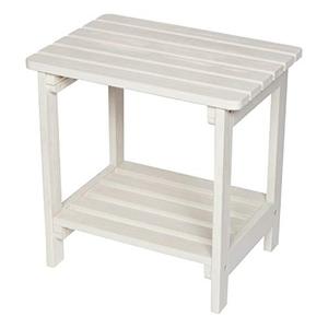 lot 28410 image: Shine Company 4114EW IndoorOutdoor Rectangular Hydro-TEX Finish, Eggshell White Side Table