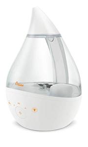 lot 28428 image: Crane 4-in-1 Drop Ultrasonic Cool Mist Humidifier, 1 Gallon, Top Fill Humidifier, 24 Hour Run Time, with Optional Sound Machine and Color Changing Nightlight, ClearWhite  (May not work)  (SOLD AS IS)