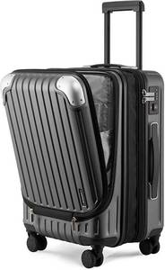 lot 28434 image: LEVEL8 Grace EXT Carry On Luggage, 20 Expandable Hard side Suitcase, ABSPC Harshell Spinner Luggage with TSA Lock, Spinner Wheels - Red, 20 Carry-On