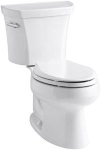 lot 28824 image: Kohler K-3998-0 Wellworth Elongated 1.28 gpf Toilet, White