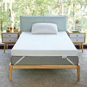 lot 28877 image: Novilla 4 Inch Foam Mattress Topper Twin, Medium Firm Memory Foam Mattress Topper, Gel & Bamboo Charcoal Infused for Motion Isolation & Pressure Relieving, with Breathable Bamboo Cover, Twin Size