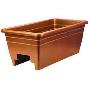 lot 29359 image: Akro-Mils SPX24DB0E24 Deck Box Planter, Terra Cotta, 12-Inch