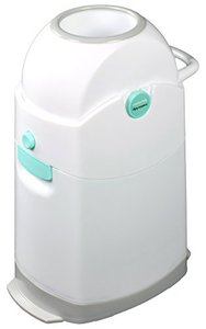 lot 29365 image: Creative Baby Tidy Diaper Pail, Pearl, PearlBlueWhiteGray, One Size