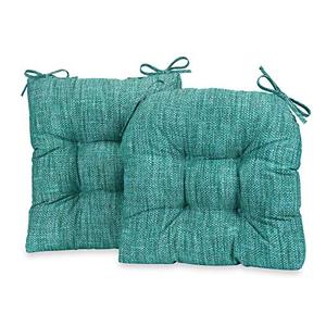 lot 29368 image: Klear Vu Solarium IndoorOutdoor Rocking Chair Pad Seat and Seatback Cushion Set, Teal  (2 Piece)