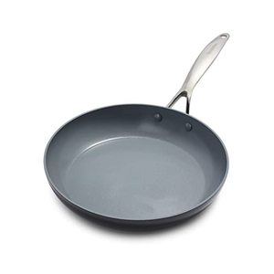 lot 30587 image: GreenPan Valencia Pro Hard Anodized Healthy Ceramic Nonstick 11 Frying Pan Skillet, PFAS-Free, Induction, Dishwasher Safe, Oven Safe, Gray