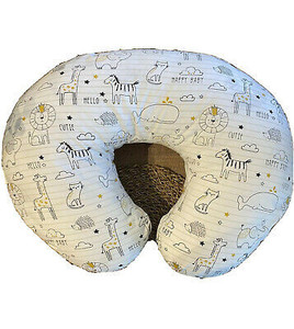 lot 30619 image: Boppy original feeding & infant support pillow- Notebook Black & Gold Pre-owned