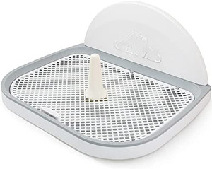 lot 30625 image: HIPIPET Puppy Potty Tray 23.2 x 17.8 x 1.9, Puppy Cushion Holder with Removable Pole and Wall Cover for Cats and Dogs