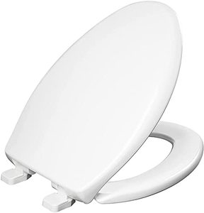 lot 10281 image: MAYFAIR 18100SL 000 Collins Slow Close Plastic Toilet Seat that will Never Loosen, with Super Grip Bumpers, ELONGATED, Long Lasting Solid Plastic, White