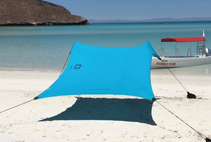 lot 10284 image: Neso Tents Beach Tent with Sand Anchor, Portable Canopy Sunshade - 7 x 7 - Patented Reinforced Corners
