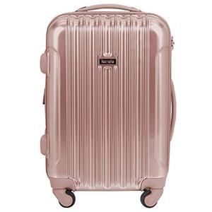 lot 10291 image: kensie Womens Alma Hardside Spinner Luggage, Rose Gold, Carry-On 20-Inch