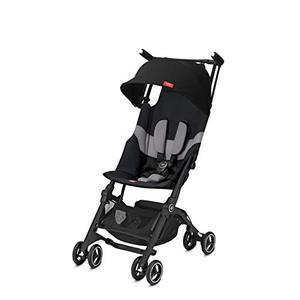 lot 10294 image: gb Pockit All-Terrain, Ultra Compact Lightweight Travel Stroller with Canopy and Reclining Seat in Velvet Black