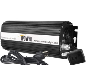 lot 10302 image: iPower Horticulture 1000 Watt Digital Dimmable Electronic Ballast for Hydroponic HPS MH Grow Light with 200pcs Cable Tie of 8, 1000W _ _ _ _ _ _ _