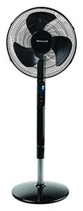 lot 20910 image: Honeywell HSF600B Advanced QuietSet 16 Whole Room Stand Fan, Black  Ultra Quiet Pedestal Fan with Remote Control, Oscillation and 5 Power Settings