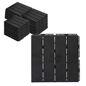 lot 20928 image: AsterOutdoor Interlocking Deck Tile Plastic Waterproof Outdoor Flooring 12 x 12 for Patio Garden Deck Poolside Indoor Outdoor, 27 pcs, Gray (AOPB27P-G)
