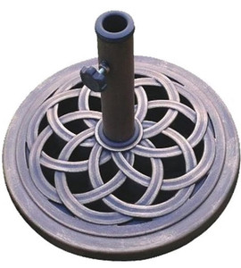 lot 40748 image: DC America UBP18181-BR 18-Inch Cast Stone Umbrella Base, Made from Rust Free Composite Materials, Bronze Powder Coated Finish