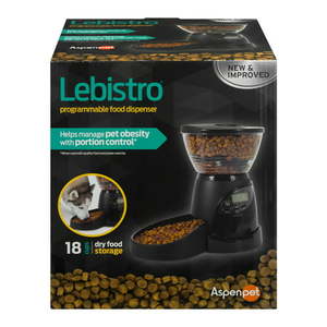 lot 40762 image: Aspen Pet Lebistro Programmable Food Dispenser- 18 Cup5 Lb