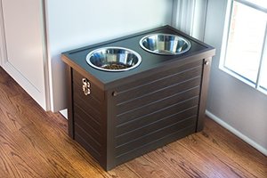 lot 10316 image: New Age Pet ecoFLEX Piedmont Pet Diner with Storage - Russet, Extra Large (EHHF303XL)