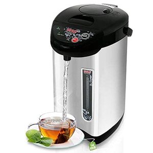 lot 10319 image: NutriChef Hot Water Urn Pot Insulated Stainless Steel,Auto & Manual Dispense,Auto Boiler,Safety Lock Shutoff 3.38 QT 3.2L - Auto Boiler Shut Off - PKWK43