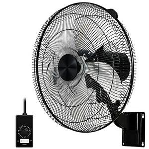 lot 10324 image: Simple Deluxe 18 Inch Household Commercial Wall Mount Fan, 90 Degree Horizontal Oscillation, 5 Speed Settings, Black, 1-Pack