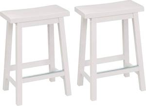 lot 20925 image: Solid Wood Saddle Seat Kitchen Counter Stool