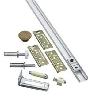 lot 47 image: National Hardware n343-715 36 white folding door hardware set