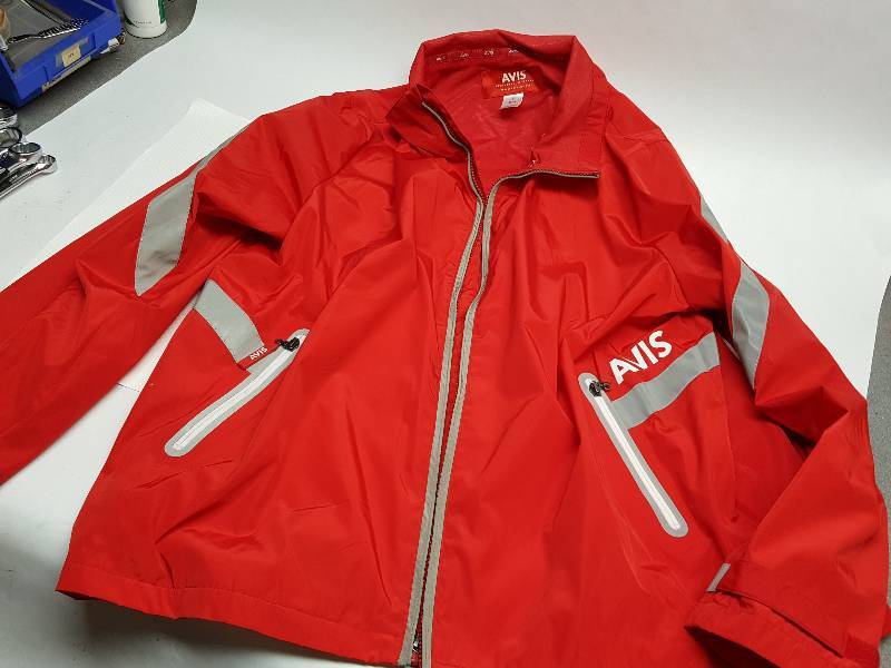 lot 8382 image: I believe its brand new and actually a cool Nylon zip up light weight fall or spring jacket with safety reflector strips