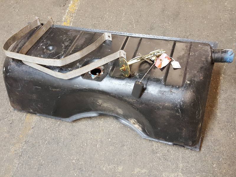 lot 8414 image: This is a rare and very hard to find gas tank out of a 49-52 I believe Chevrolet station wagon or sedan delivery