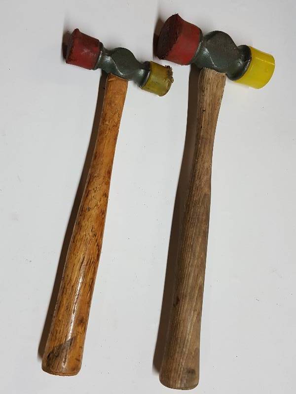 lot 8405 image: A pair of Craftsman rubber plastic hammer mallets made in the USA
