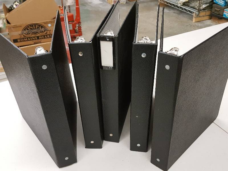 lot 8331 image: 5 of the heavy duty and heavy construction narrow body standard size note books.