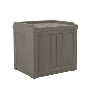 lot 2216 image: Suncast - Small Resin Patio Storage Deck Box and Seat