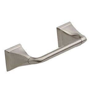 lot 2245 image: Delta Everly Double Post Pivoting Toilet Paper Holder in SpotShield Brushed Nickel