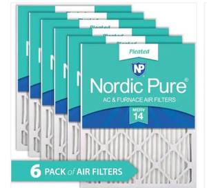lot 2254 image: 18 in. x 25 in. x 1 in. Supreme Allergen Pleated MERV 12 Air Filter (6-Pack)