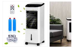 lot 2273 image: 3-in-1 10,000 BTU (DOE) Evaporative Air Cooler Fan Portable Air Conditioner w Remote Control 7.5-Hour Timer Home Office