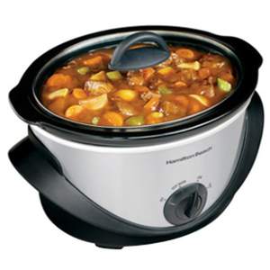 lot 2281 image: Hamilton Beach 4-Qt. Oval Slow Cooker