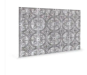 lot 2289 image: 18.5 x 24.3 Empire Decorative 3D PVC Backsplash Panels in Crosshatch
