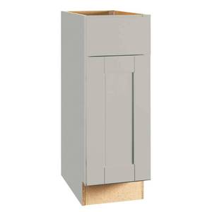 lot 2294 image: Hampton Bay Shaker Dove Gray Stock Assembled Base Kitchen Cabinet with Ball-Bearing Drawer Glides (12 in. x 34.5 in. x 24 in.)