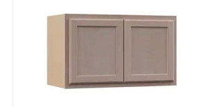 lot 2297 image: Hampton Assembled 30x18x12 in. Wall Bridge Cabinet in Unfinished Beech