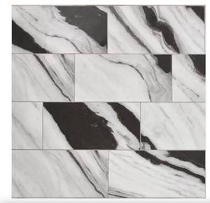 lot 2323 image: Rapport Panda Marble Polished 12 in. x 24 in. Glazed Porcelain Floor and Wall Tile (17.1 sq. ft.Case)