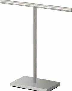 lot 2267 image: Modern Rectangle Base Freestanding Countertop Towel Holder Chrome